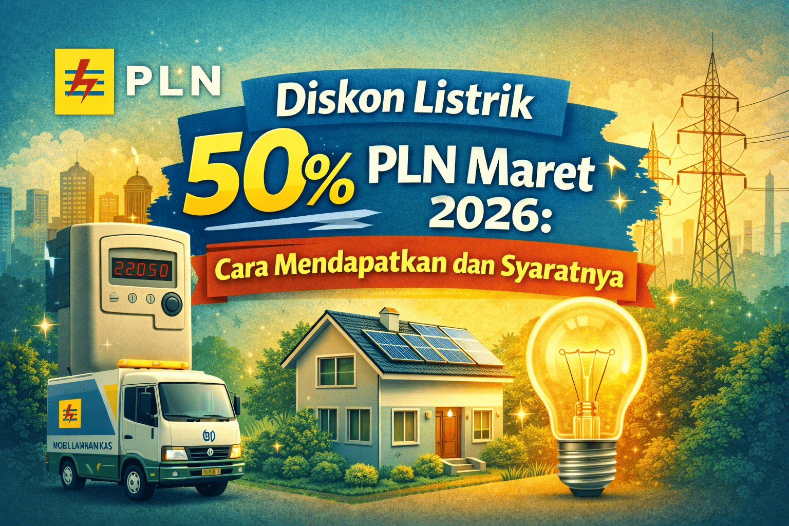 Diskon Listrik 50% PLN Maret 2026: Cara Mendapatkan dan Syaratnya