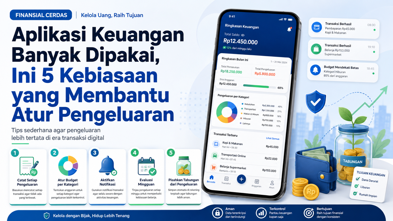 Aplikasi Keuangan Banyak Dipakai, Ini 5 Kebiasaan yang Membantu Atur Pengeluaran